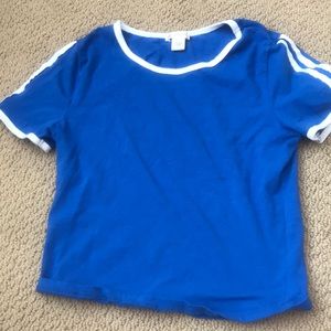 Short sleeve cropped shirt